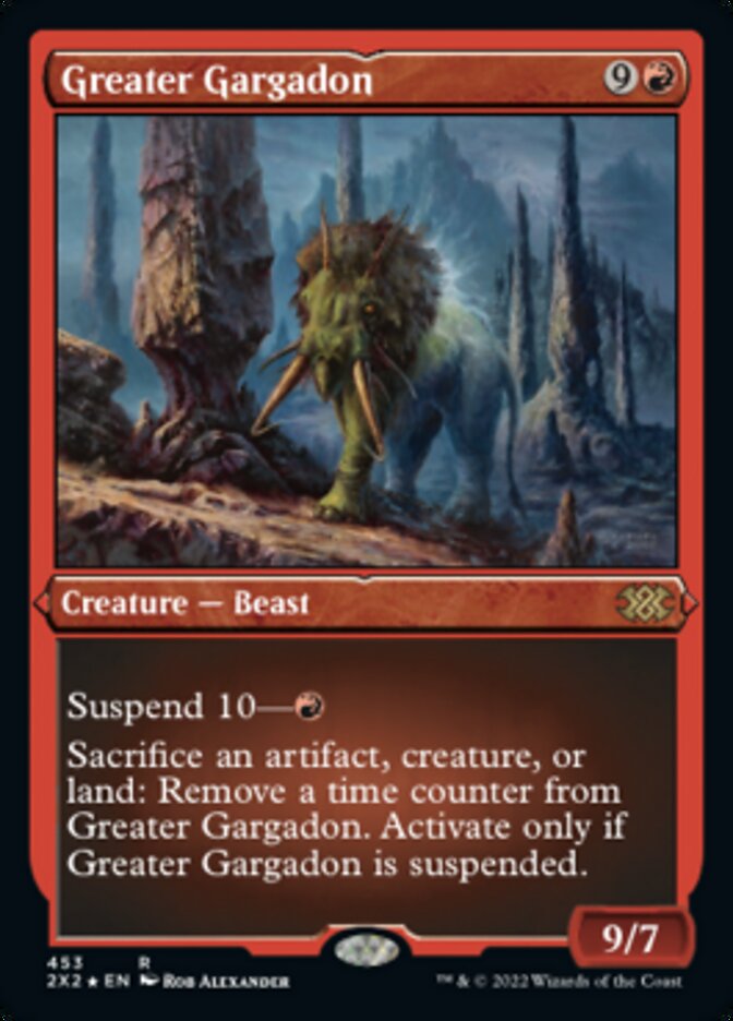 Greater Gargadon (Foil Etched) [Double Masters 2022] | Gaming Infinity