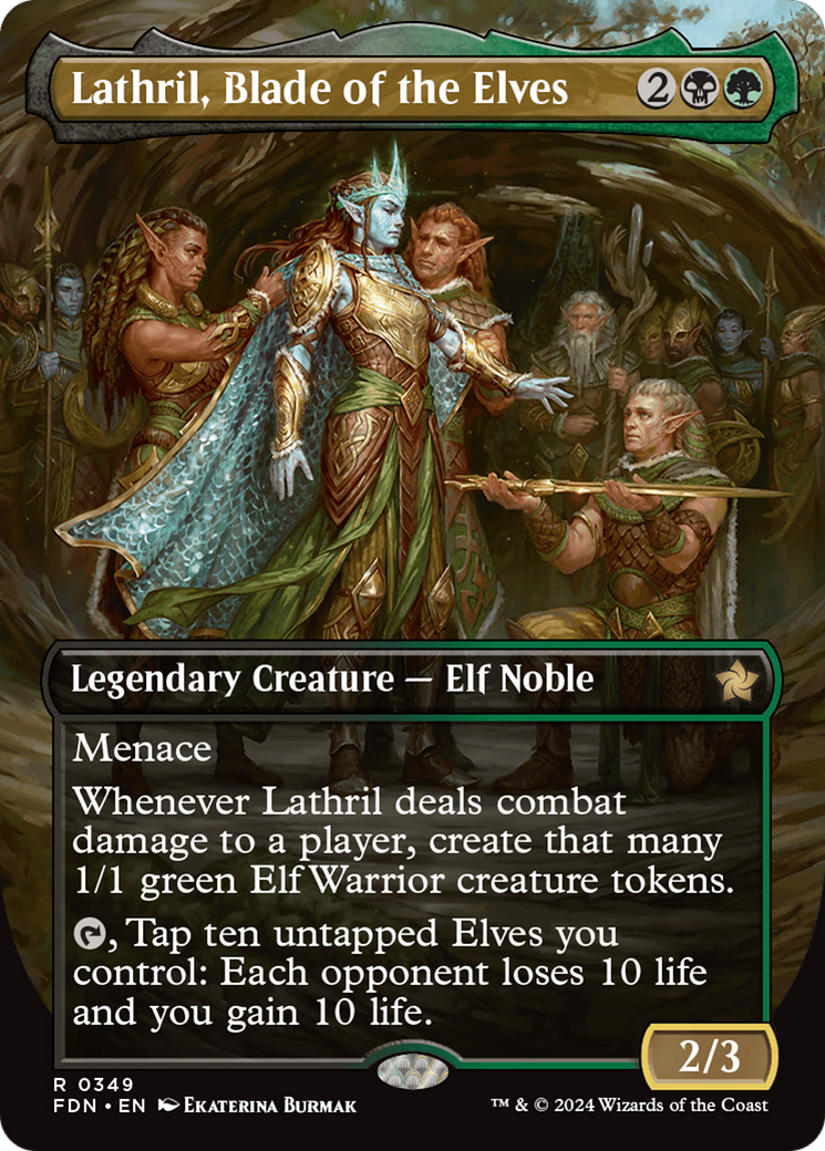 Lathril, Blade of the Elves (Borderless) [Foundations] | Gaming Infinity