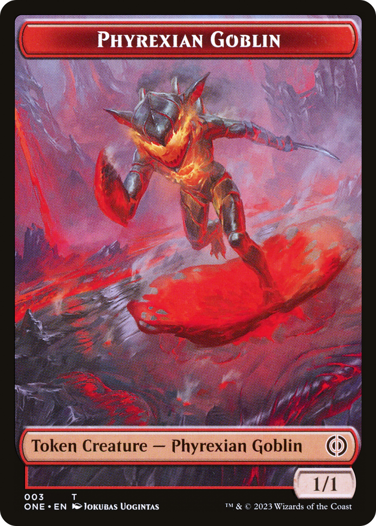 Phyrexian Goblin // Cat Double-Sided Token [Phyrexia: All Will Be One Tokens] | Gaming Infinity