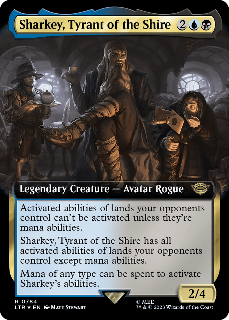 Sharkey, Tyrant of the Shire (Extended Art) (Surge Foil) [The Lord of the Rings: Tales of Middle-Earth] | Gaming Infinity