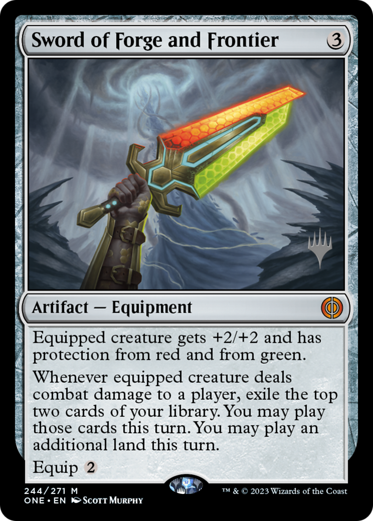 Sword of Forge and Frontier (Promo Pack) [Phyrexia: All Will Be One Promos] | Gaming Infinity