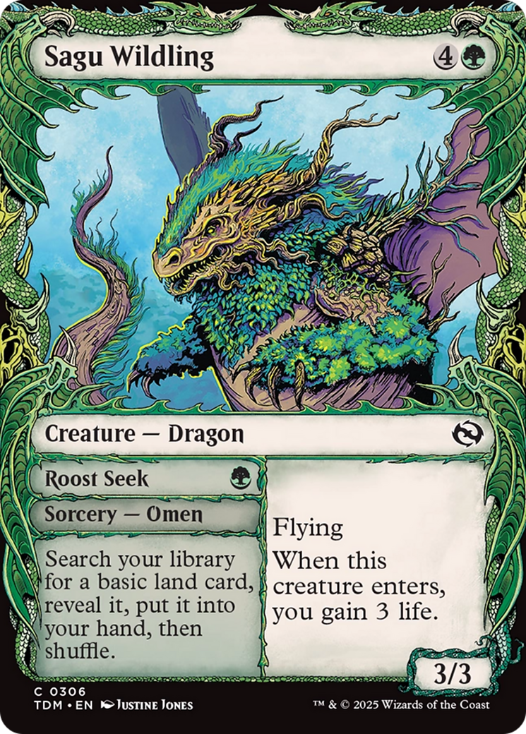 Sagu Wildling (Showcase) [Tarkir: Dragonstorm] | Gaming Infinity
