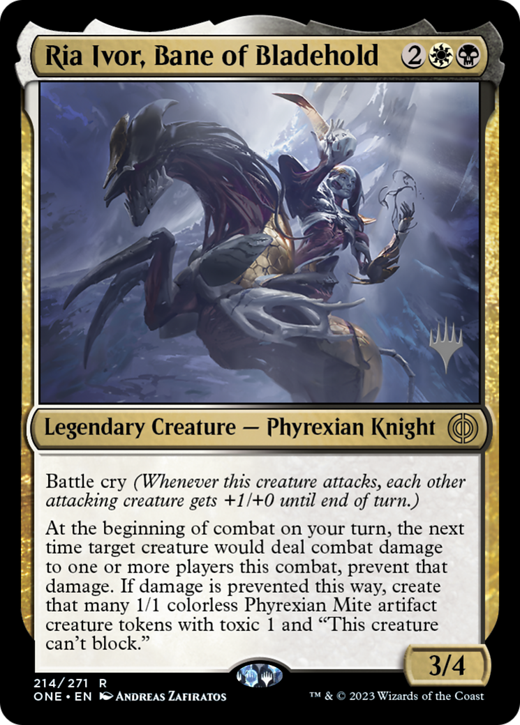Ria Ivor, Bane of Bladehold (Promo Pack) [Phyrexia: All Will Be One Promos] | Gaming Infinity