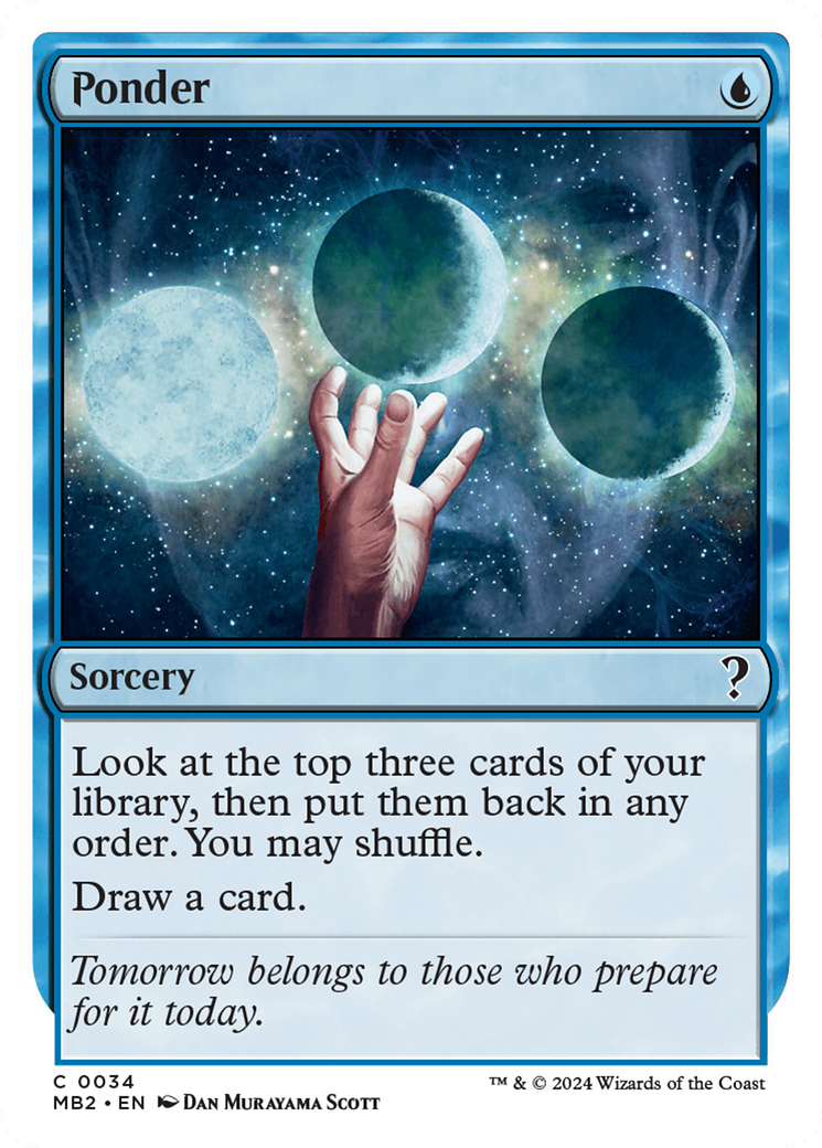 Ponder (White Border) [Mystery Booster 2] | Gaming Infinity