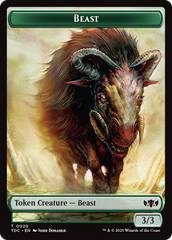 Beast // Treasure Double-Sided Token [Tarkir: Dragonstorm Commander Tokens] | Gaming Infinity
