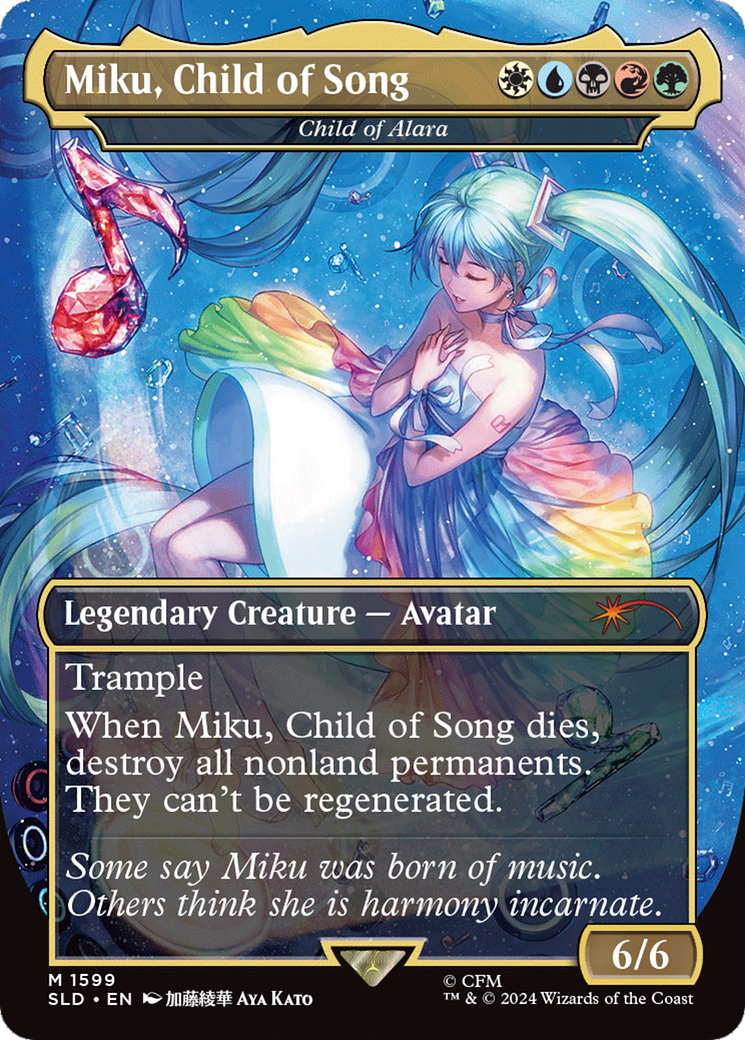 Miku, Child of Song - Child of Alara (Rainbow Foil) [Secret Lair Drop Series] | Gaming Infinity