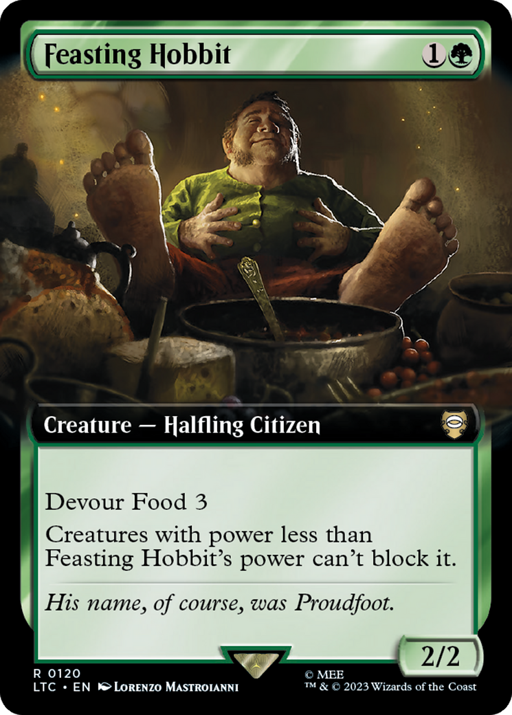 Feasting Hobbit (Extended Art) [The Lord of the Rings: Tales of Middle-Earth Commander] | Gaming Infinity