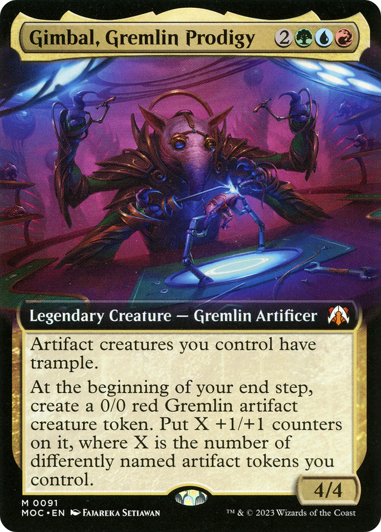 Gimbal, Gremlin Prodigy (Extended Art) [March of the Machine Commander] | Gaming Infinity