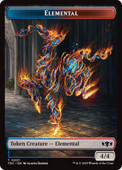 Elemental (0027) // Monk Double-Sided Token [Tarkir: Dragonstorm Commander Tokens] | Gaming Infinity