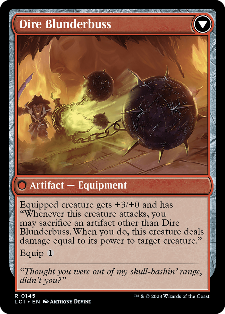 Dire Flail // Dire Blunderbuss [The Lost Caverns of Ixalan Prerelease Cards] | Gaming Infinity