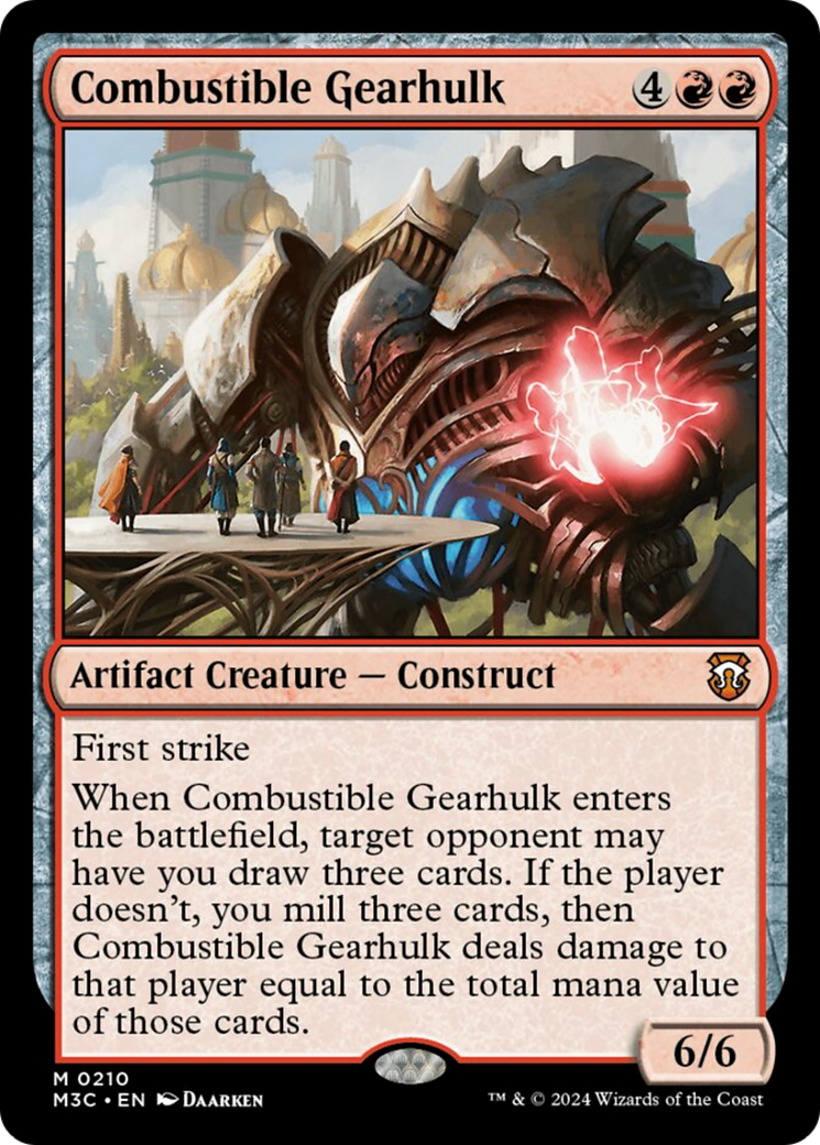 Combustible Gearhulk (Ripple Foil) [Modern Horizons 3 Commander] | Gaming Infinity