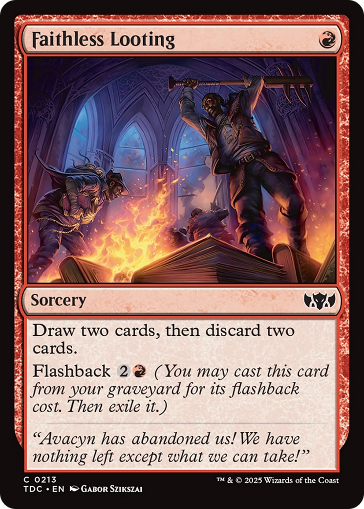 Faithless Looting [Tarkir: Dragonstorm Commander] | Gaming Infinity