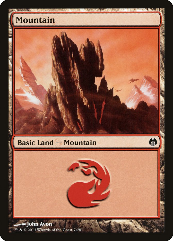 Mountain (74) [Duel Decks: Heroes vs. Monsters] | Gaming Infinity