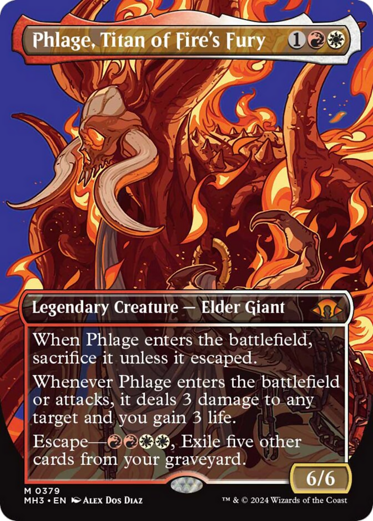 Phlage, Titan of Fire's Fury (Borderless) [Modern Horizons 3] | Gaming Infinity