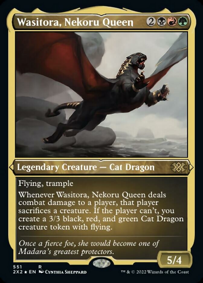 Wasitora, Nekoru Queen (Foil Etched) [Double Masters 2022] | Gaming Infinity