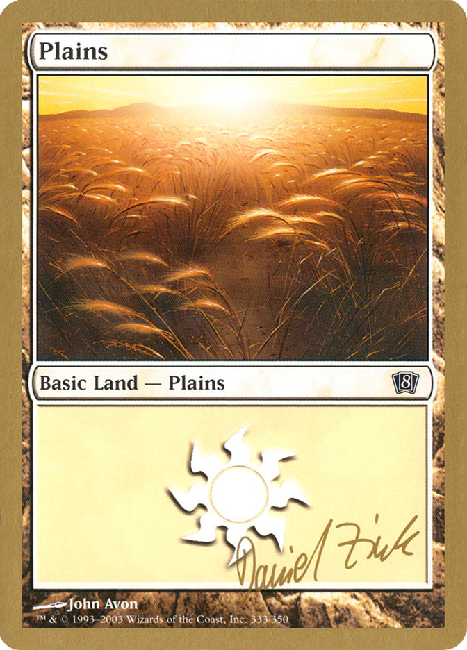 Plains (dz333) (Daniel Zink) [World Championship Decks 2003] | Gaming Infinity