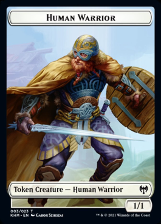 Human Warrior Token [Kaldheim Tokens] | Gaming Infinity