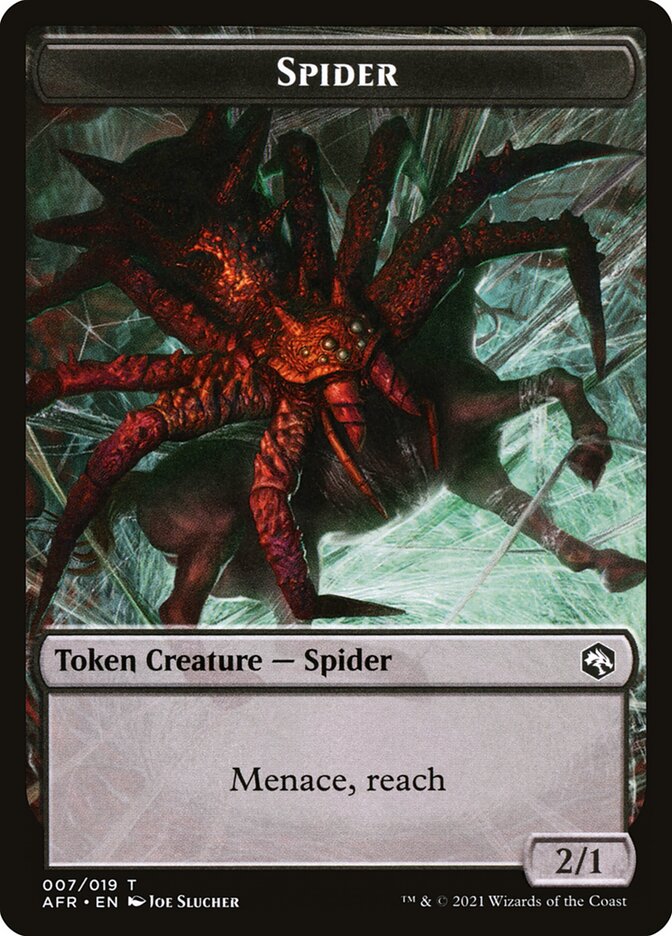 Spider // Icingdeath, Frost Tongue Double-Sided Token [Dungeons & Dragons: Adventures in the Forgotten Realms Tokens] | Gaming Infinity