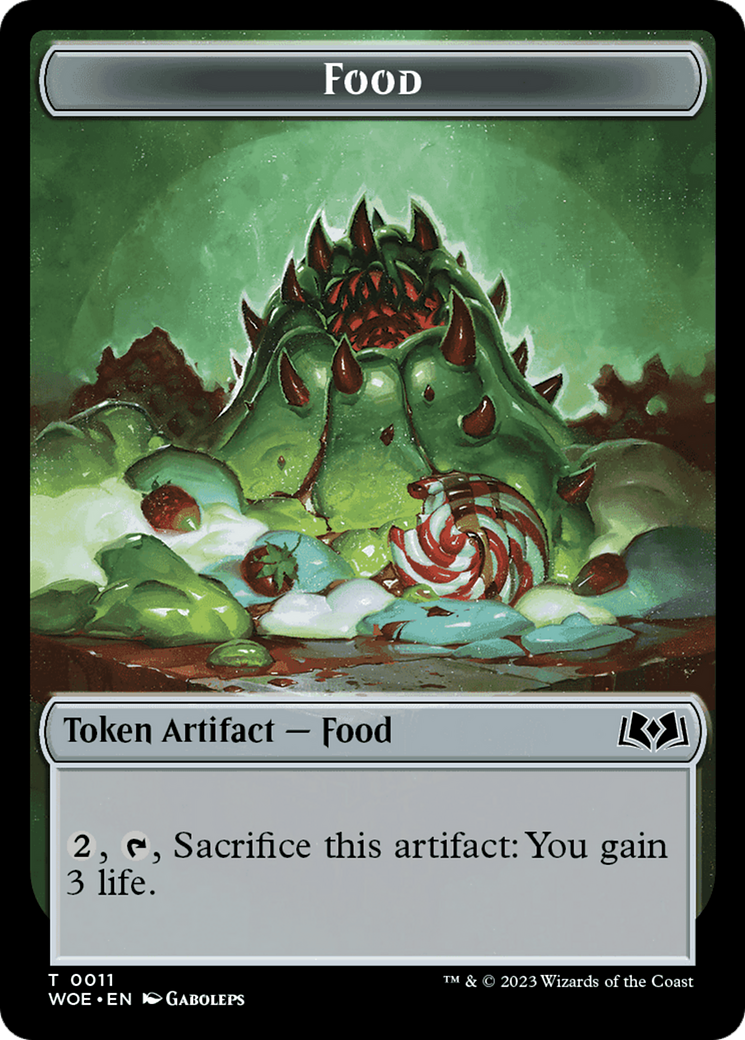 Elemental // Food (0011) Double-Sided Token [Wilds of Eldraine Tokens] | Gaming Infinity