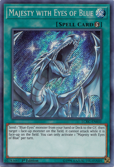 Majesty with Eyes of Blue [LCKC-EN031] Secret Rare | Gaming Infinity