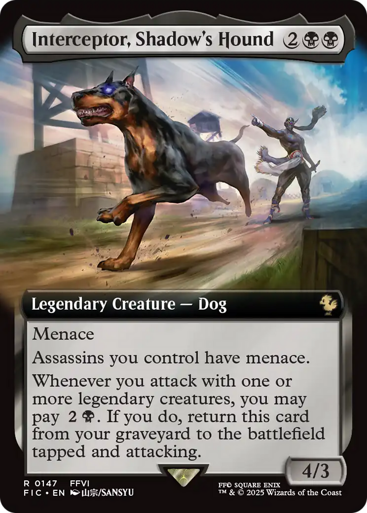 Interceptor, Shadow's Hound (Extended Art) [FINAL FANTASY Commander] | Gaming Infinity