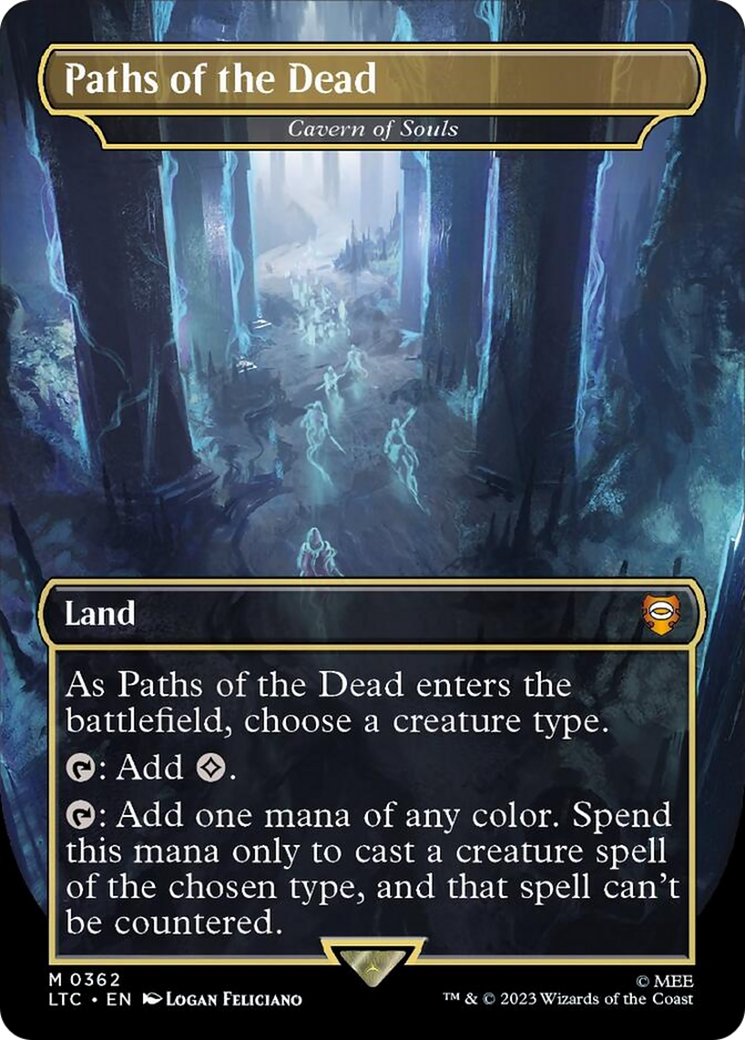 Paths of the Dead - Cavern of Souls (Borderless) (Surge Foil Realms and Relics) [The Lord of the Rings: Tales of Middle-Earth Commander] | Gaming Infinity