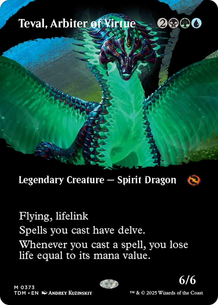 Teval, Arbiter of Virtue (Borderless) [Tarkir: Dragonstorm] | Gaming Infinity