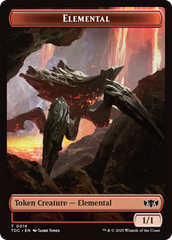 Elemental (0016) // Gold Double-Sided Token [Tarkir: Dragonstorm Commander Tokens] | Gaming Infinity