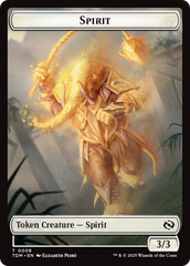 Spirit (0008) // Spirit (0009) Double-Sided Token [Tarkir: Dragonstorm Tokens] | Gaming Infinity