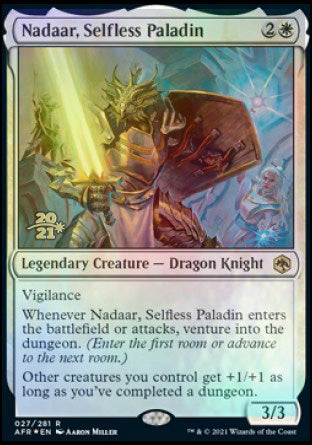 Nadaar, Selfless Paladin [Dungeons & Dragons: Adventures in the Forgotten Realms Prerelease Promos] | Gaming Infinity