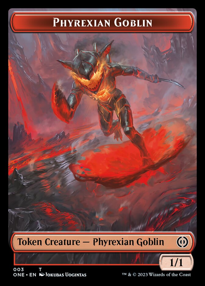 Phyrexian Mite (011) // Phyrexian Goblin Double-Sided Token [Phyrexia: All Will Be One Tokens] | Gaming Infinity