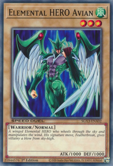 Elemental HERO Avian [SGX3-ENA02] Common | Gaming Infinity
