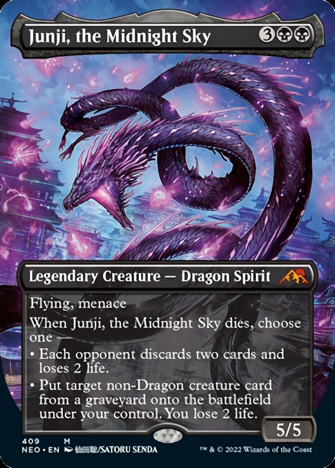 Junji, the Midnight Sky (Borderless Alternate Art) [Kamigawa: Neon Dynasty] | Gaming Infinity