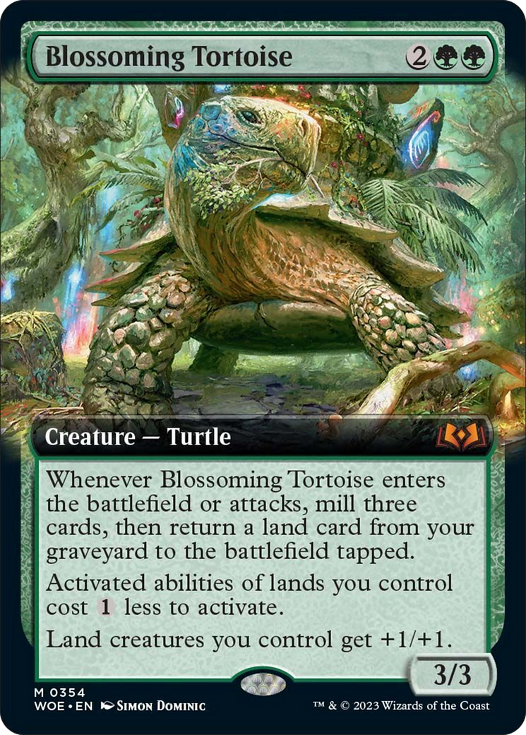 Blossoming Tortoise (Extended Art) [Wilds of Eldraine] | Gaming Infinity