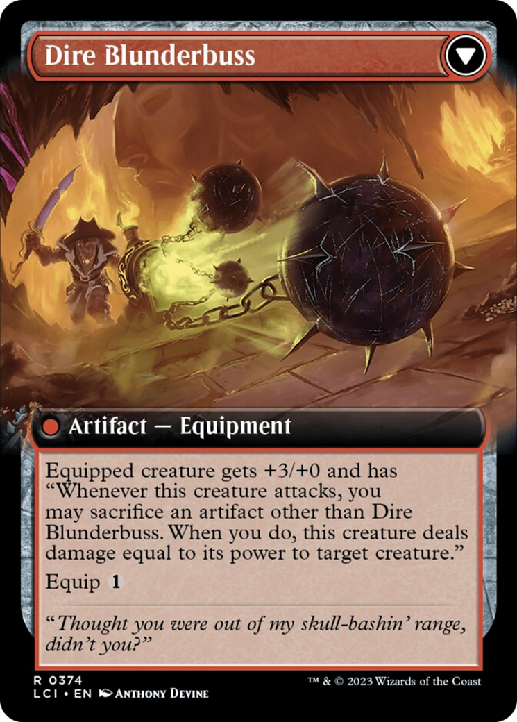 Dire Flail (Extended Art) [The Lost Caverns of Ixalan] | Gaming Infinity