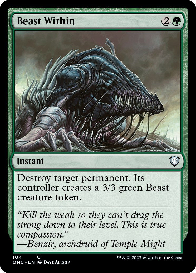 Beast Within [Phyrexia: All Will Be One Commander] | Gaming Infinity