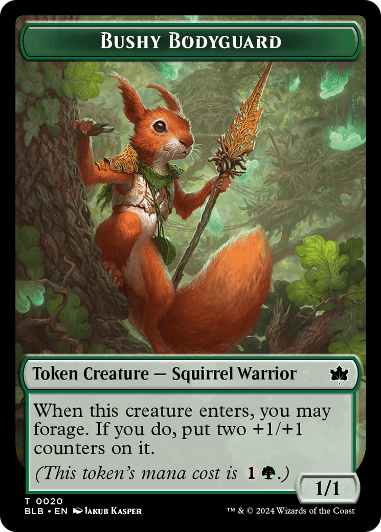 Bushy Bodyguard Token [Bloomburrow Tokens] | Gaming Infinity