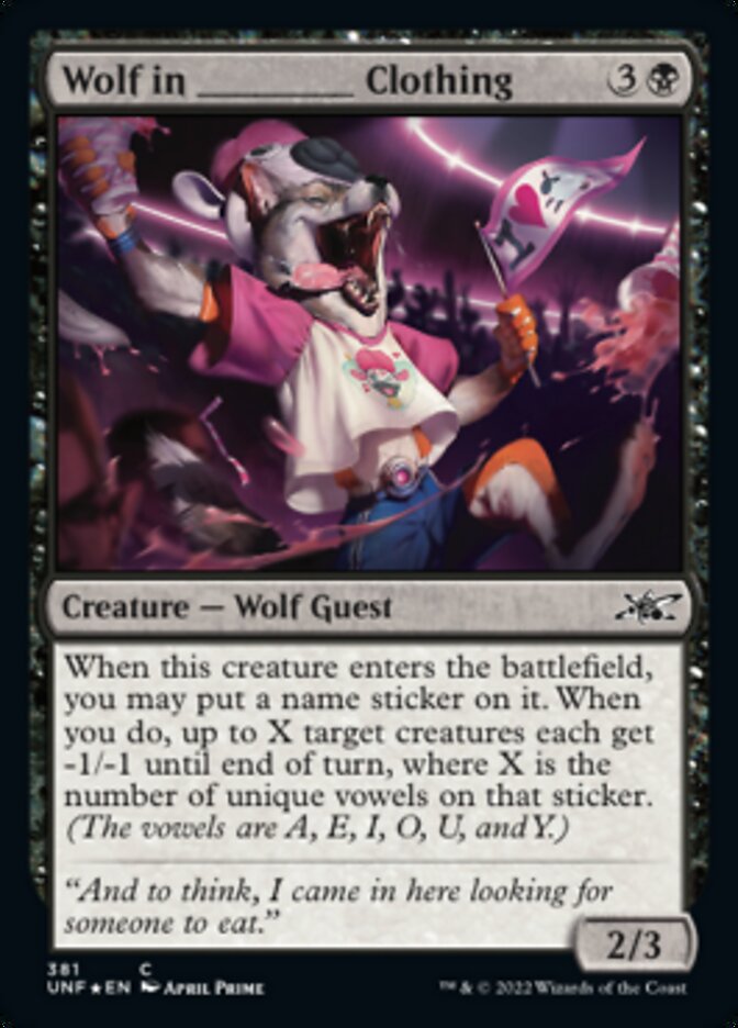 Wolf in _____ Clothing (Galaxy Foil) [Unfinity] | Gaming Infinity