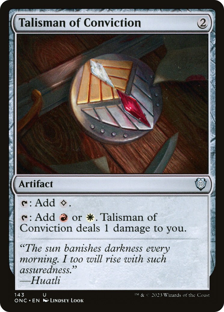 Talisman of Conviction [Phyrexia: All Will Be One Commander] | Gaming Infinity