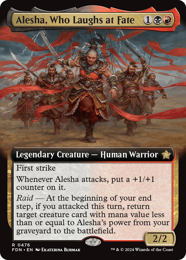 Alesha, Who Laughs at Fate (Extended Art) [Foundations] | Gaming Infinity