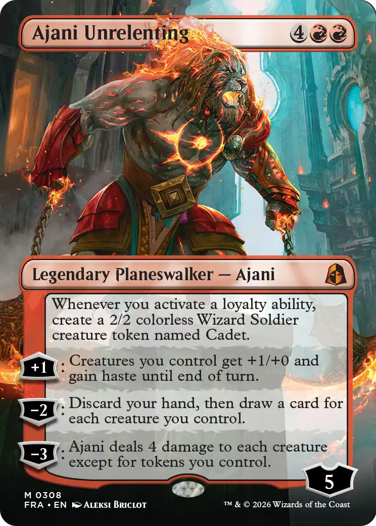 Ajani Unrelenting (Borderless) [Reality Fracture] | Gaming Infinity