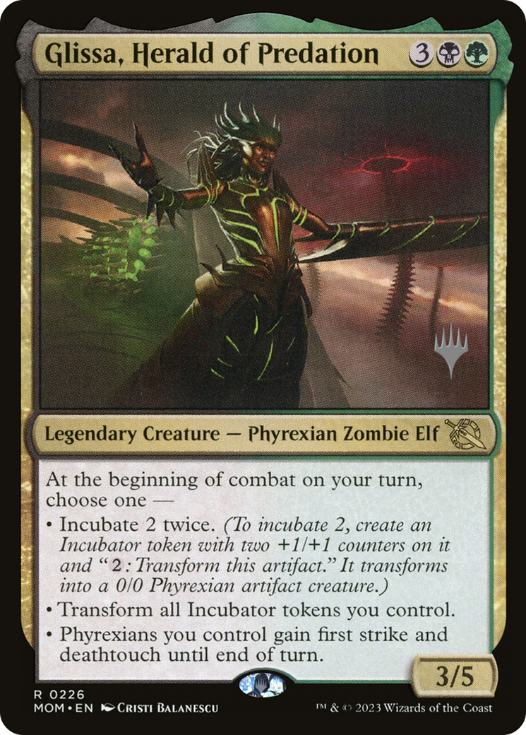 Glissa, Herald of Predation (Promo Pack) [March of the Machine Promos] | Gaming Infinity