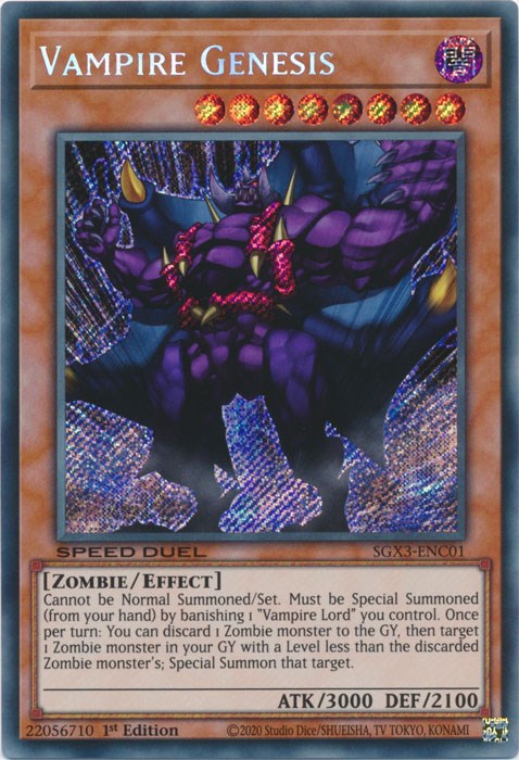 Vampire Genesis [SGX3-ENC01] Secret Rare | Gaming Infinity