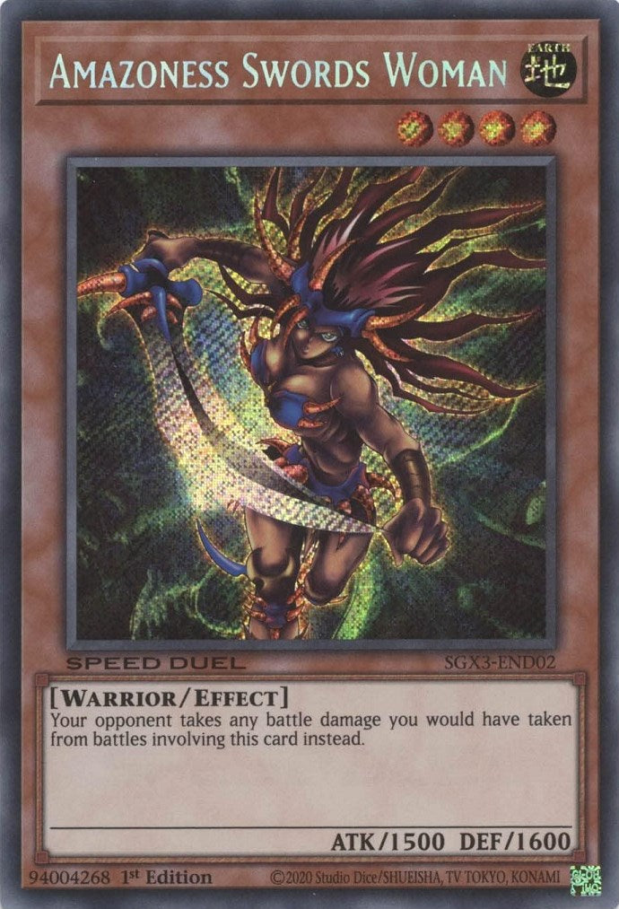 Amazoness Swords Woman [SGX3-END02] Secret Rare | Gaming Infinity