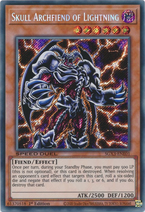 Skull Archfiend of Lightning [SGX3-ENE01] Secret Rare | Gaming Infinity