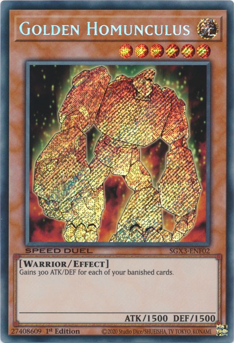 Golden Homunculus [SGX3-ENF02] Secret Rare | Gaming Infinity
