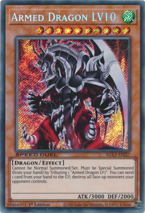 Armed Dragon LV10 [SGX3-ENI27] Secret Rare | Gaming Infinity