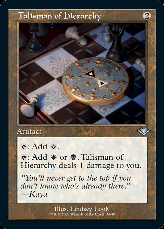 Talisman of Hierarchy (Retro Foil Etched) [Modern Horizons] | Gaming Infinity