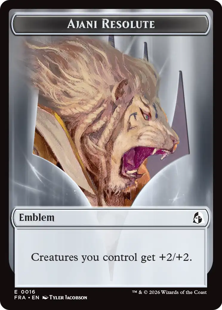 Ajani's Pridemate // Ajani Resolute Double-Sided Token [Reality Fracture Tokens] | Gaming Infinity