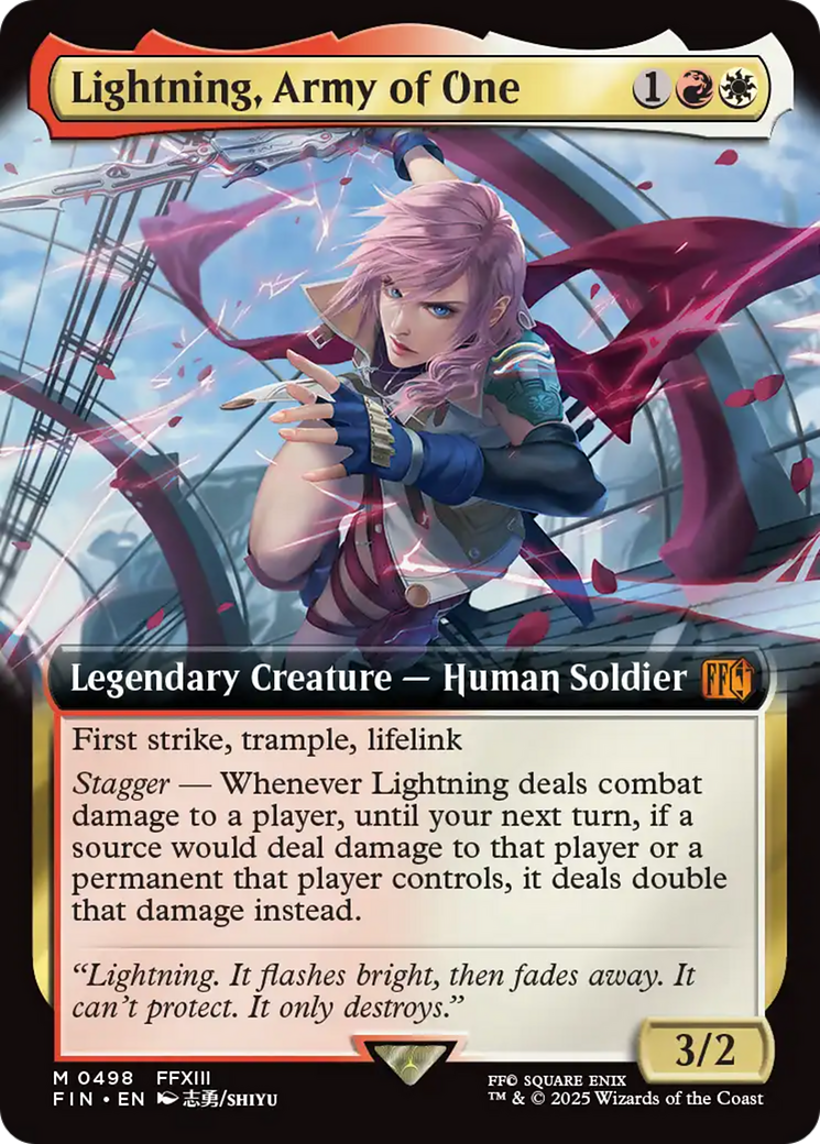 Lightning, Army of One (Extended Art) [FINAL FANTASY] | Gaming Infinity